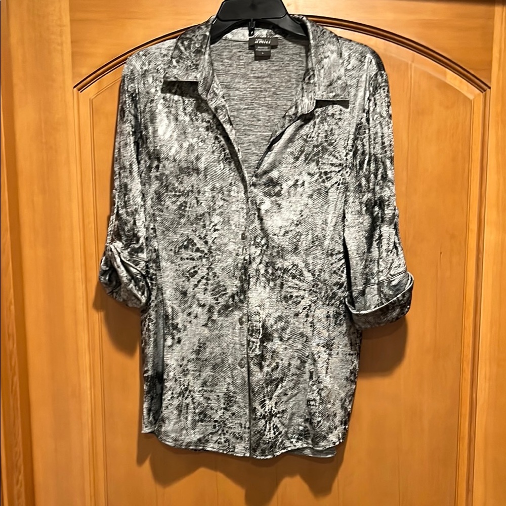 Pure Amici Textured Gray Shirt